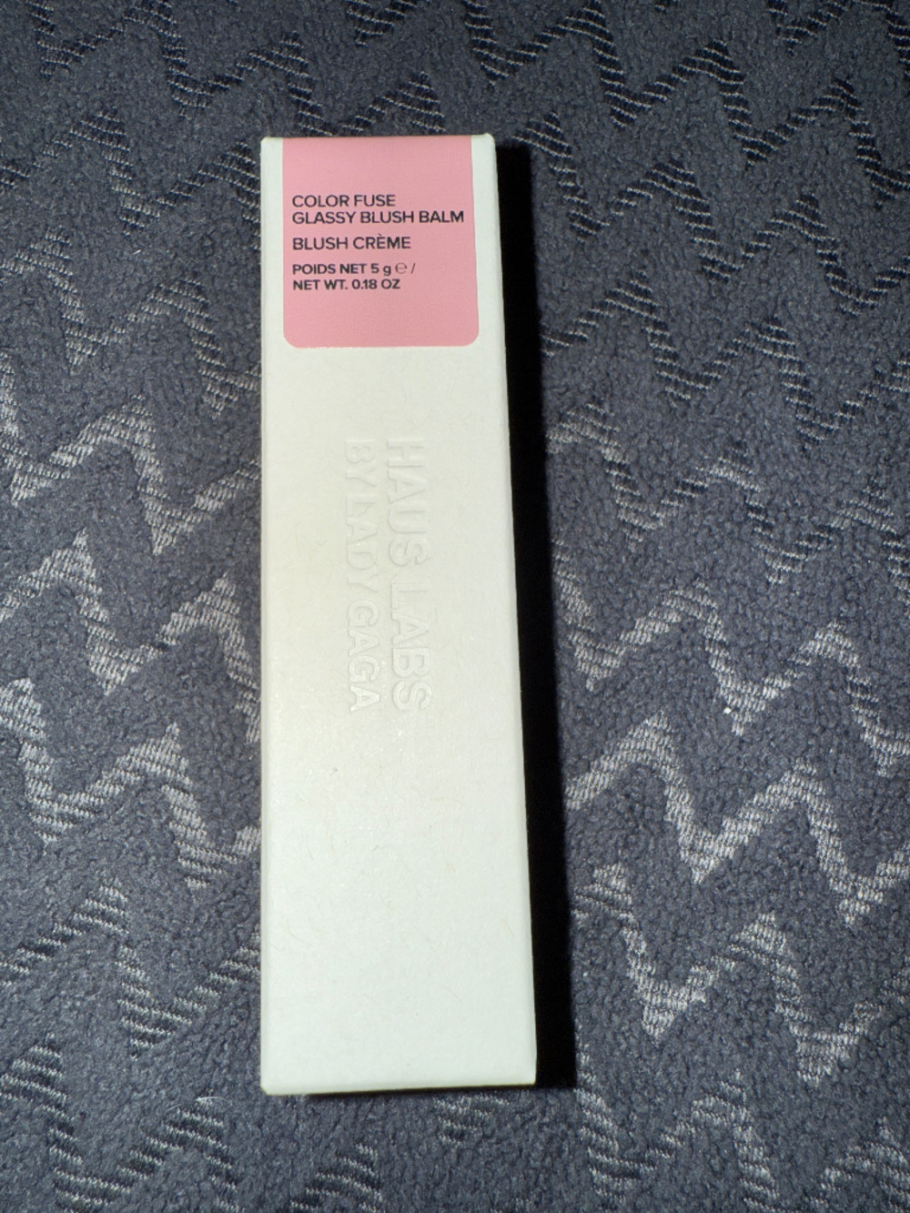 Haus labs color fuse glassy blush balm stick in glassy hibiscus
